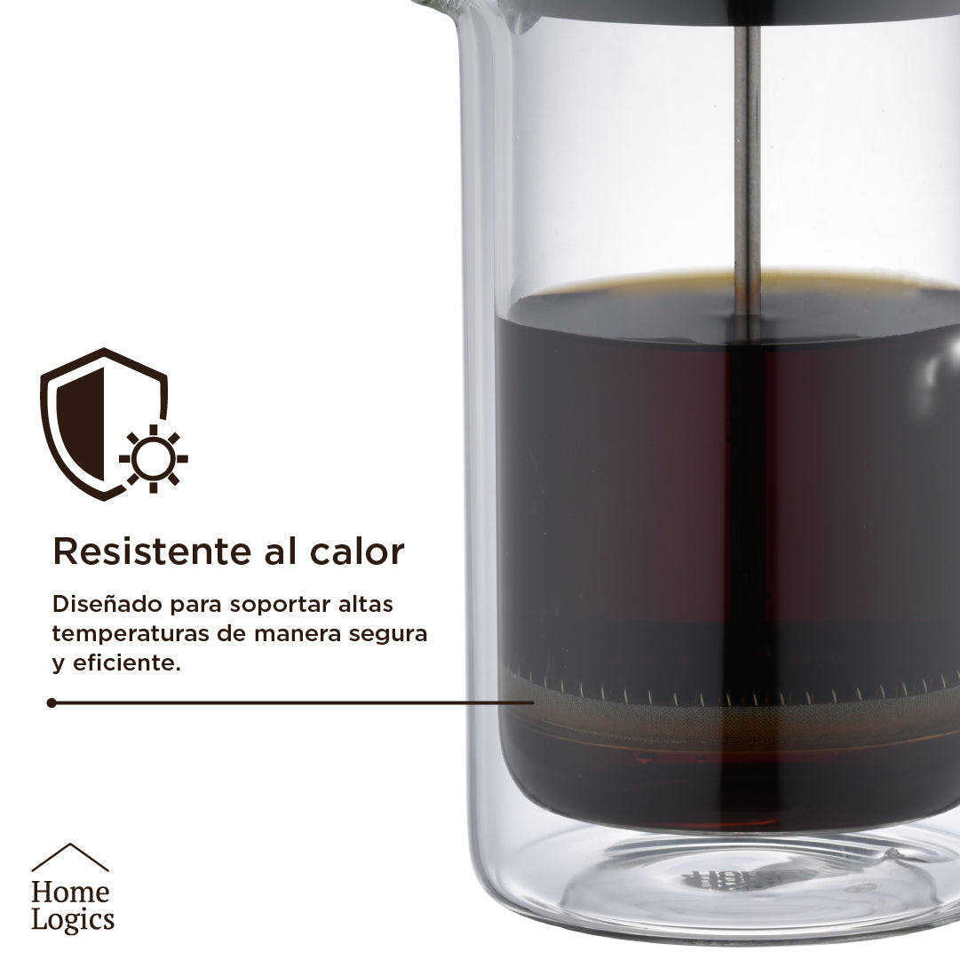 Cafetera Prensa Francesa Double Wall Glass 1 L Home Logics 1 un