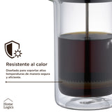 Cafetera Prensa Francesa Double Wall Glass 1 L Home Logics 1 un