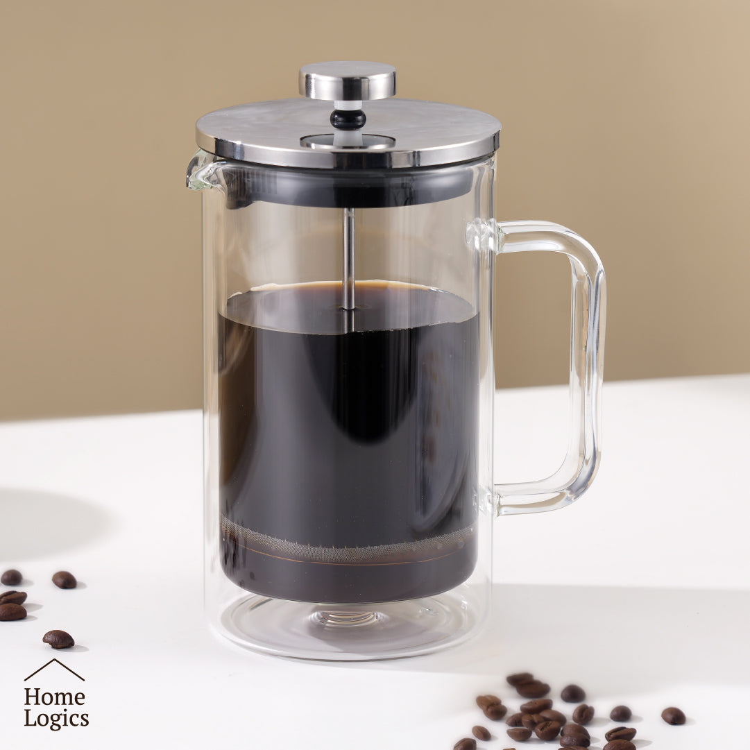 Cafetera Prensa Francesa Double Wall Glass 600 ml Home Logics 1 un