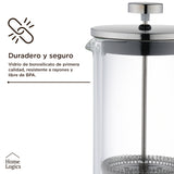 Cafetera Prensa Francesa Double Wall Glass 600 ml Home Logics 1 un