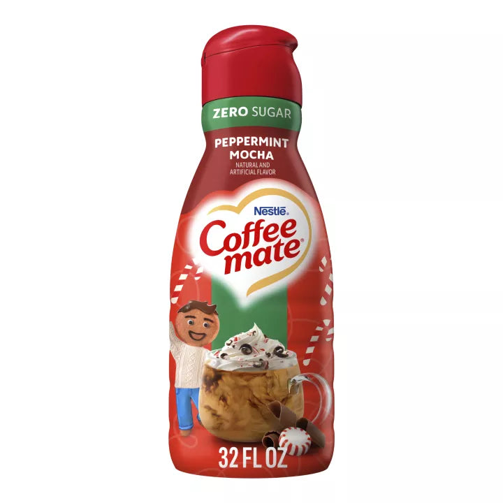 Crema para Café Peppermint Mocha sin Azúcar Coffee-Mate Nestle 946 ml