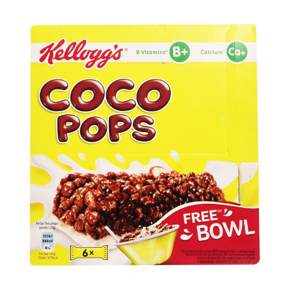 Barritas Coco Pops Chocolate Kellogg's 6 un x 20 g