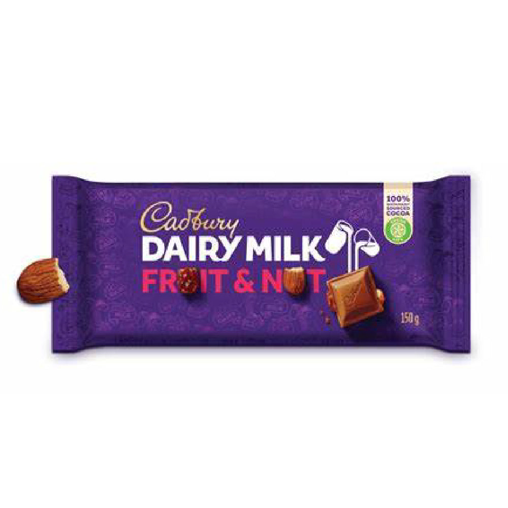 Barras Chocolate Frutas y Nueces Dairy Milk Cadbury 95 g