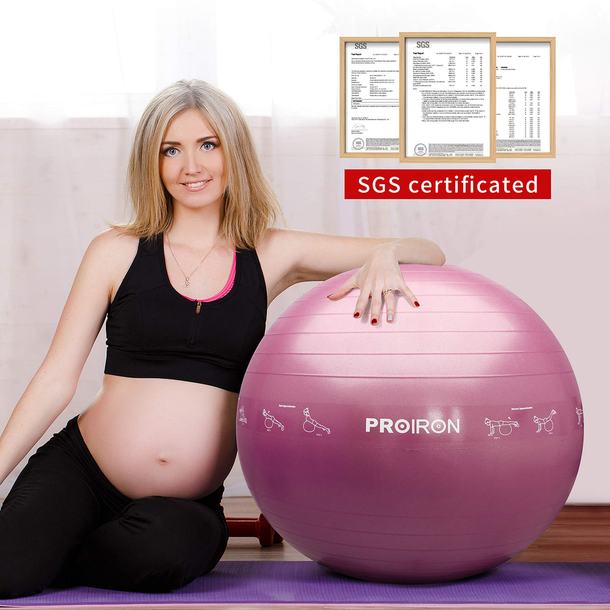 Balón Yoga 65 cm Light Blue Proiron 1 un