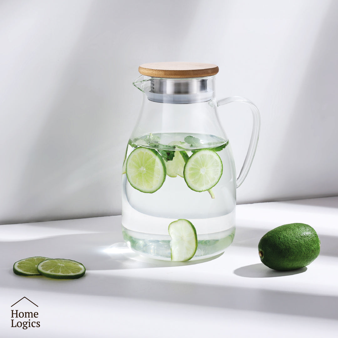 Jarro Vidrio con Tapa 1.7 L Home Logics 1 un