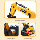 Retroexcavadora de Juguete con Luces y Sonido 1 un