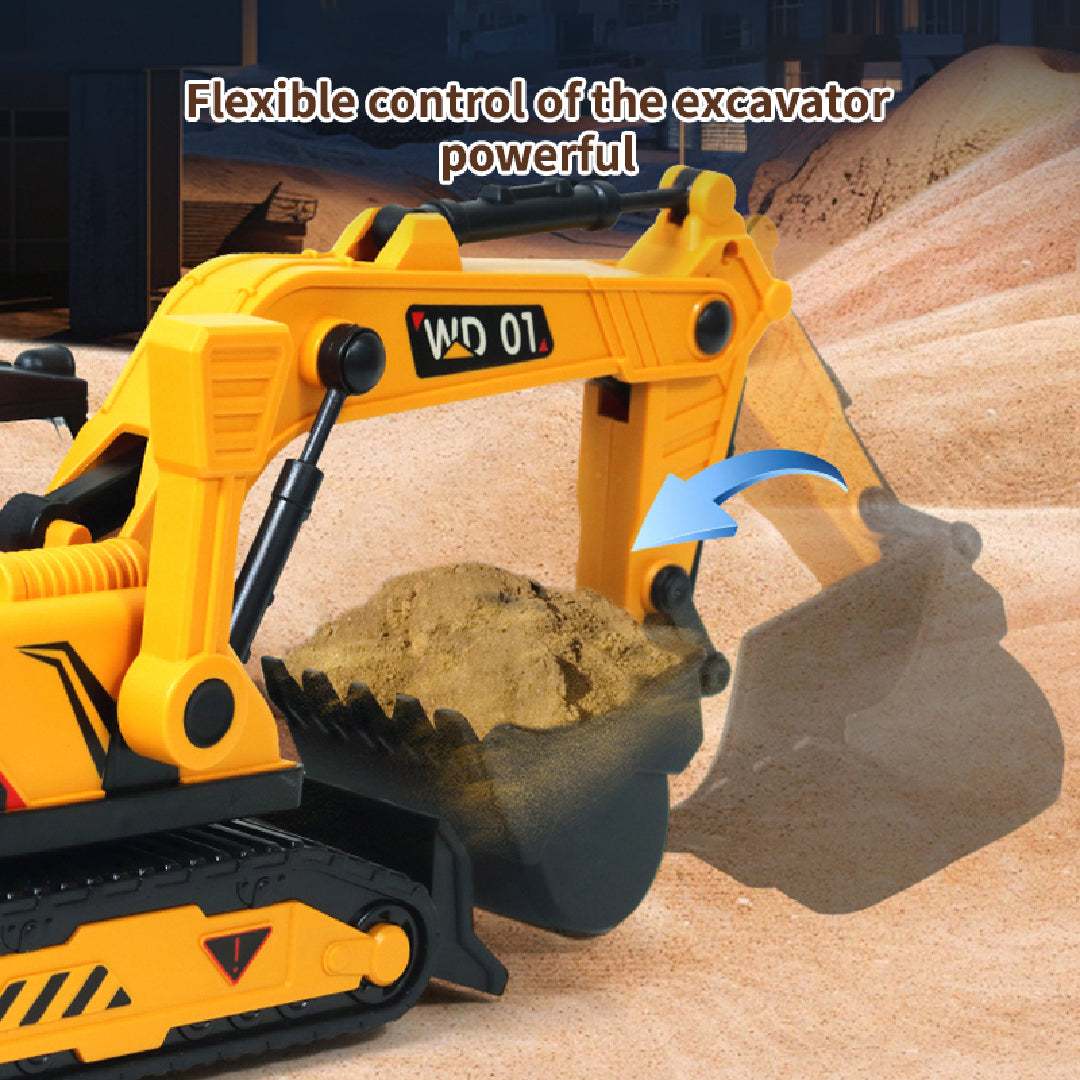 Retroexcavadora de Juguete con Luces y Sonido 1 un