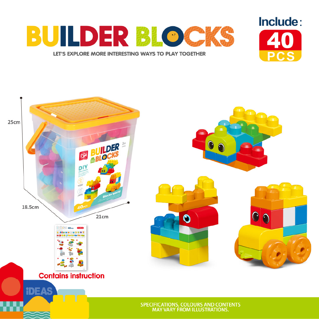 Bloques de Construcción Builder Blocks 40 Piezas 1 un
