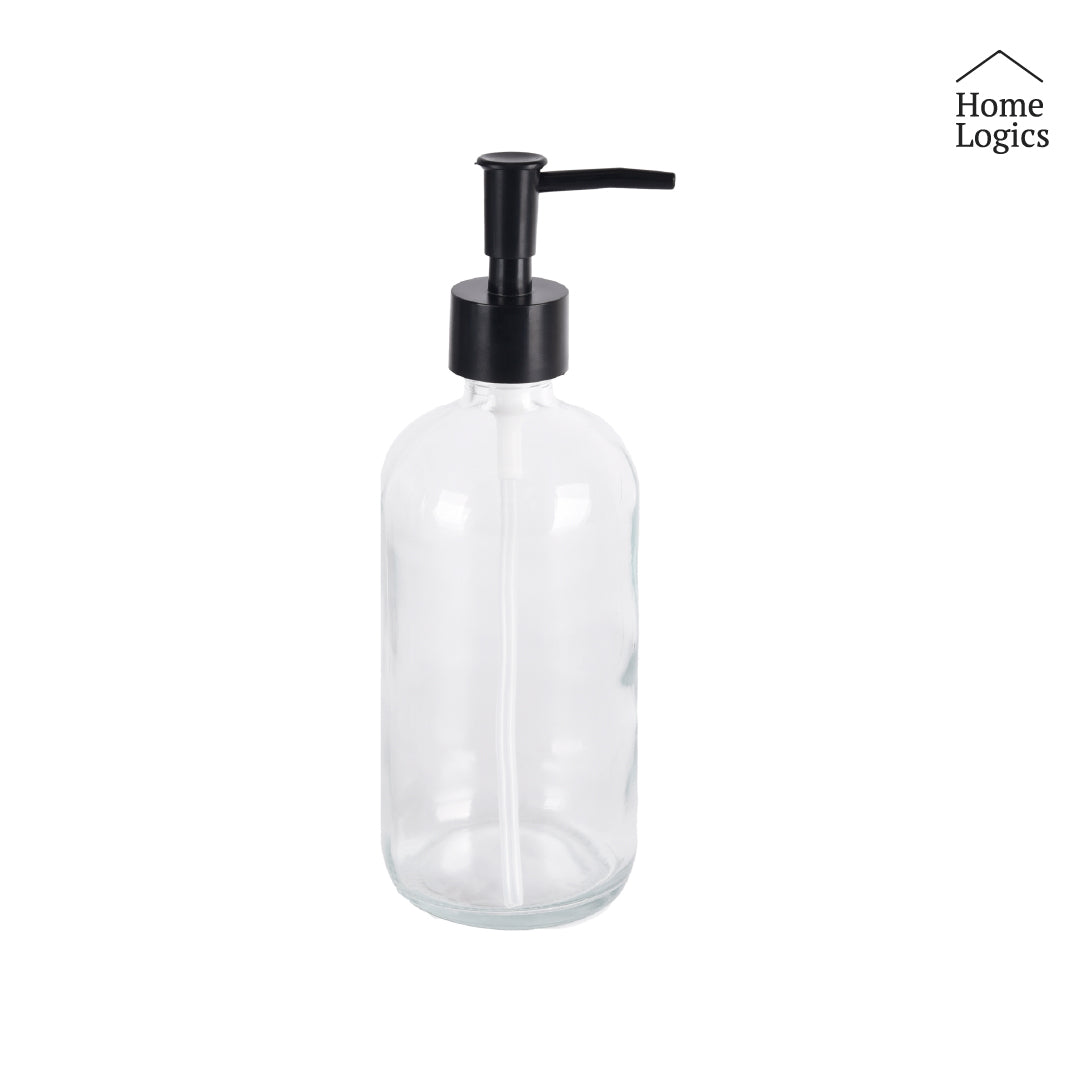 Dispensador Jabón Vidrio Transparente 450 ml Home Logics 1 un