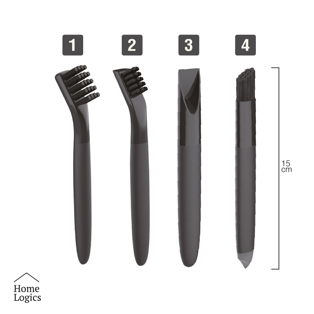 Kit 4 Cepillos Limpieza Detallada Home Logics 1 un