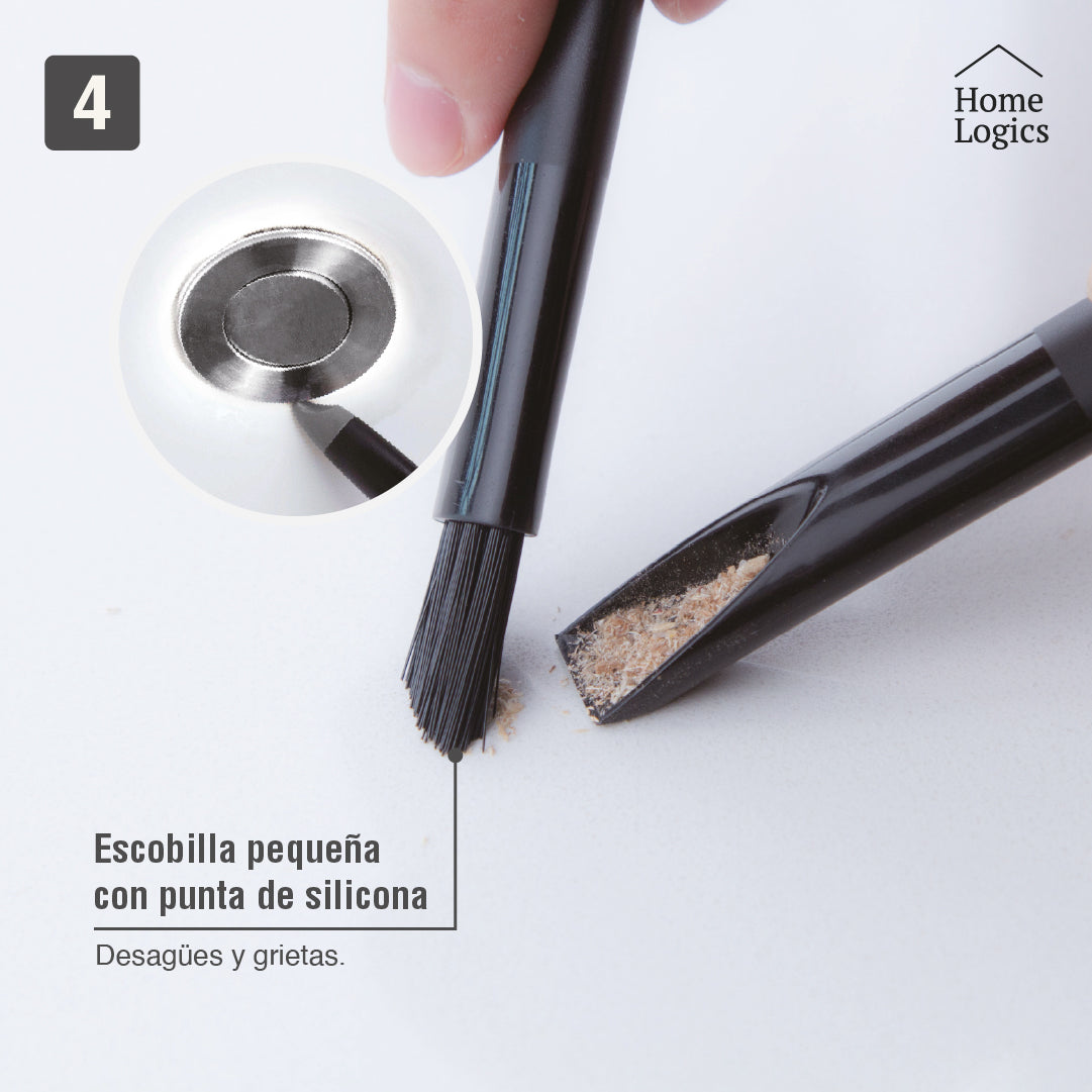 Kit 4 Cepillos Limpieza Detallada Home Logics 1 un