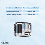 Set 9 Botellas de Viaje de Silicona con Estuche Voyara 1 un