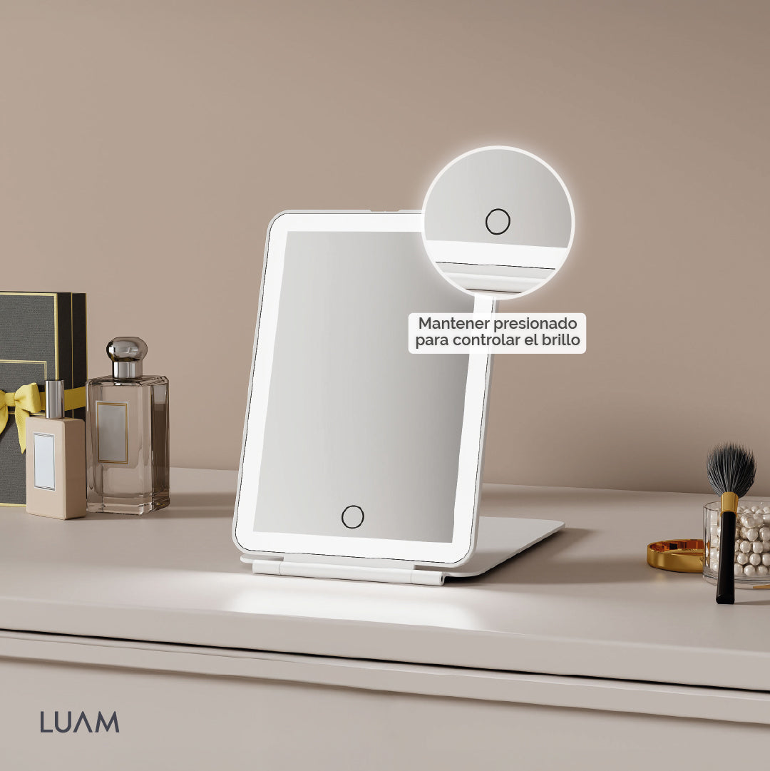 Espejo Maquillaje Portátil Led Touch Luam 1 un