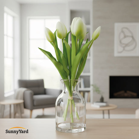 Ramo de Tulipán White Artificial SunnyYard 1 un