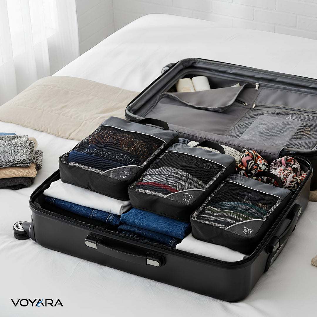 Set 3 Organizadores de Equipaje Gris Voyara 1 un