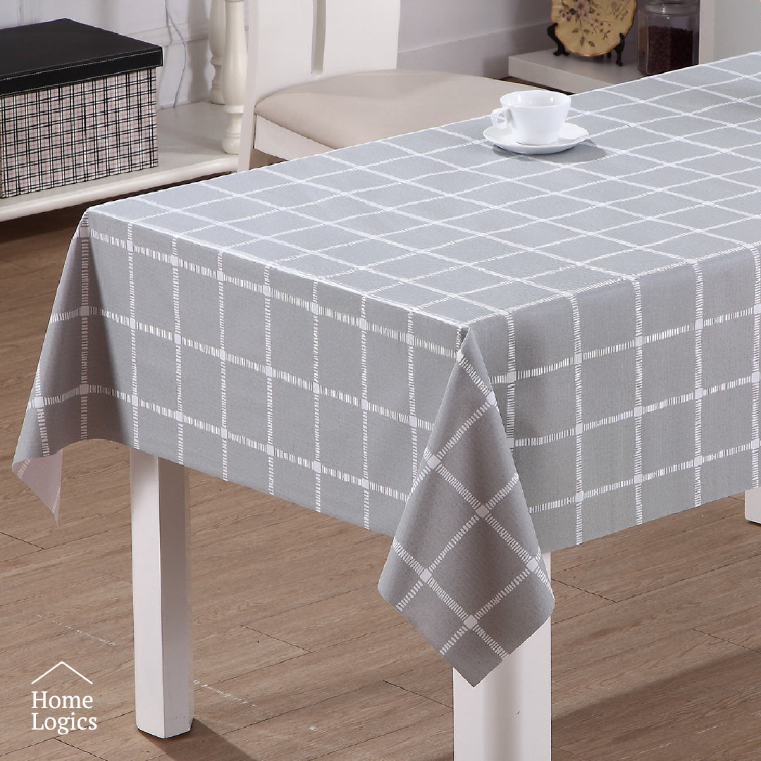 Mantel Cuadriculado Gris 140x210 cm Home Logics 1 un