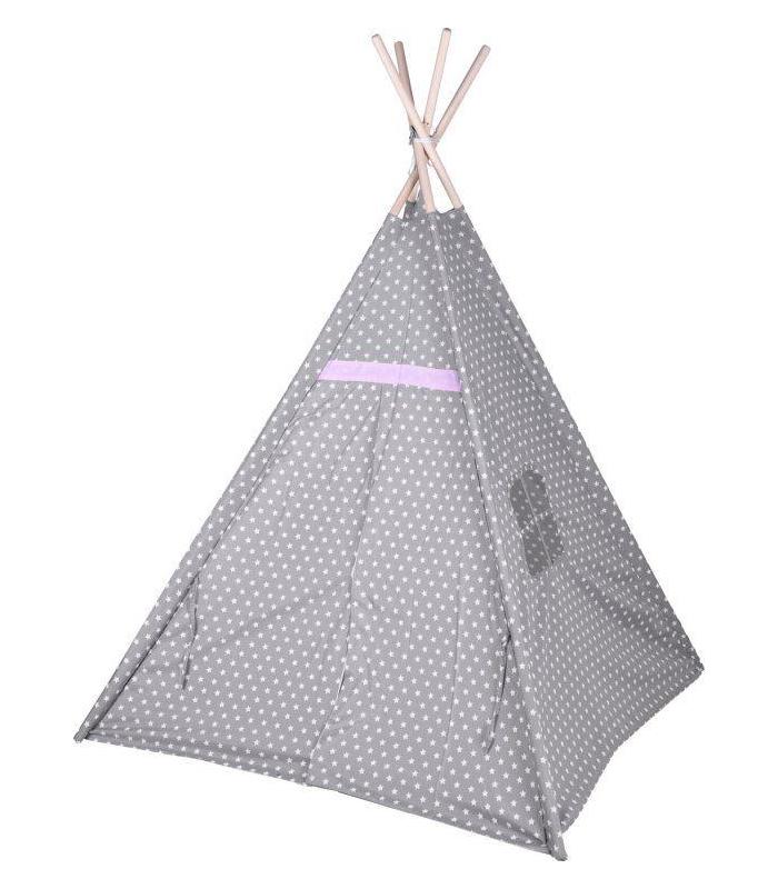 Carpa Deco Tipitent Madera y Tela Gray H&S Collection 1 un