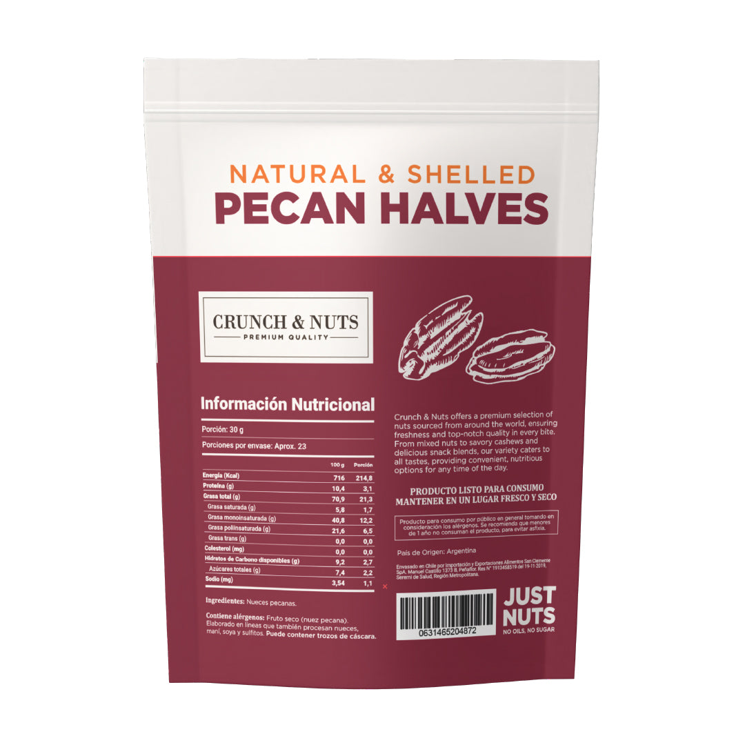 Nueces Pecanas en Mitades Crunch & Nuts 700 g