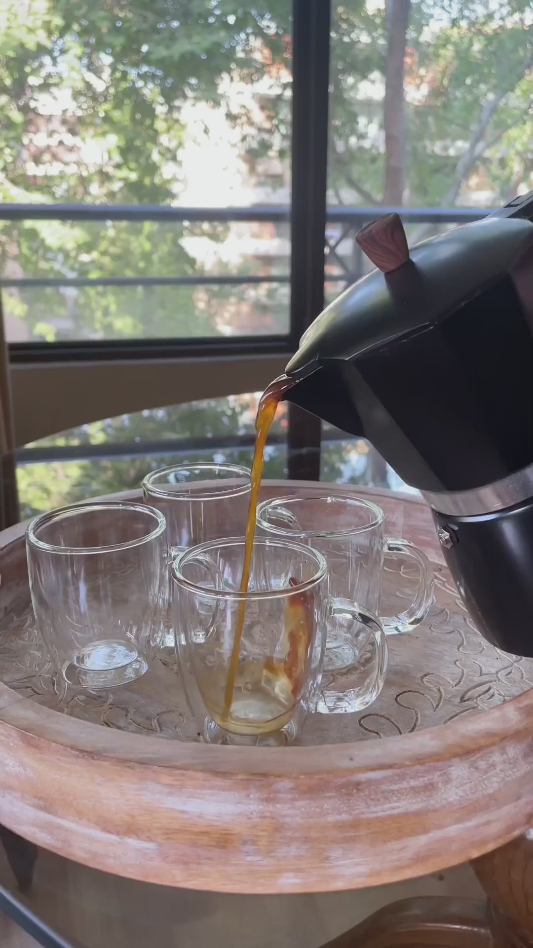 Set 4 Tazas Vidrio Doble Pared 120 ml Home Logics 1 un