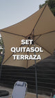 Set Quitasol 2,7m x 2,7m con Base de Cemento Canberra