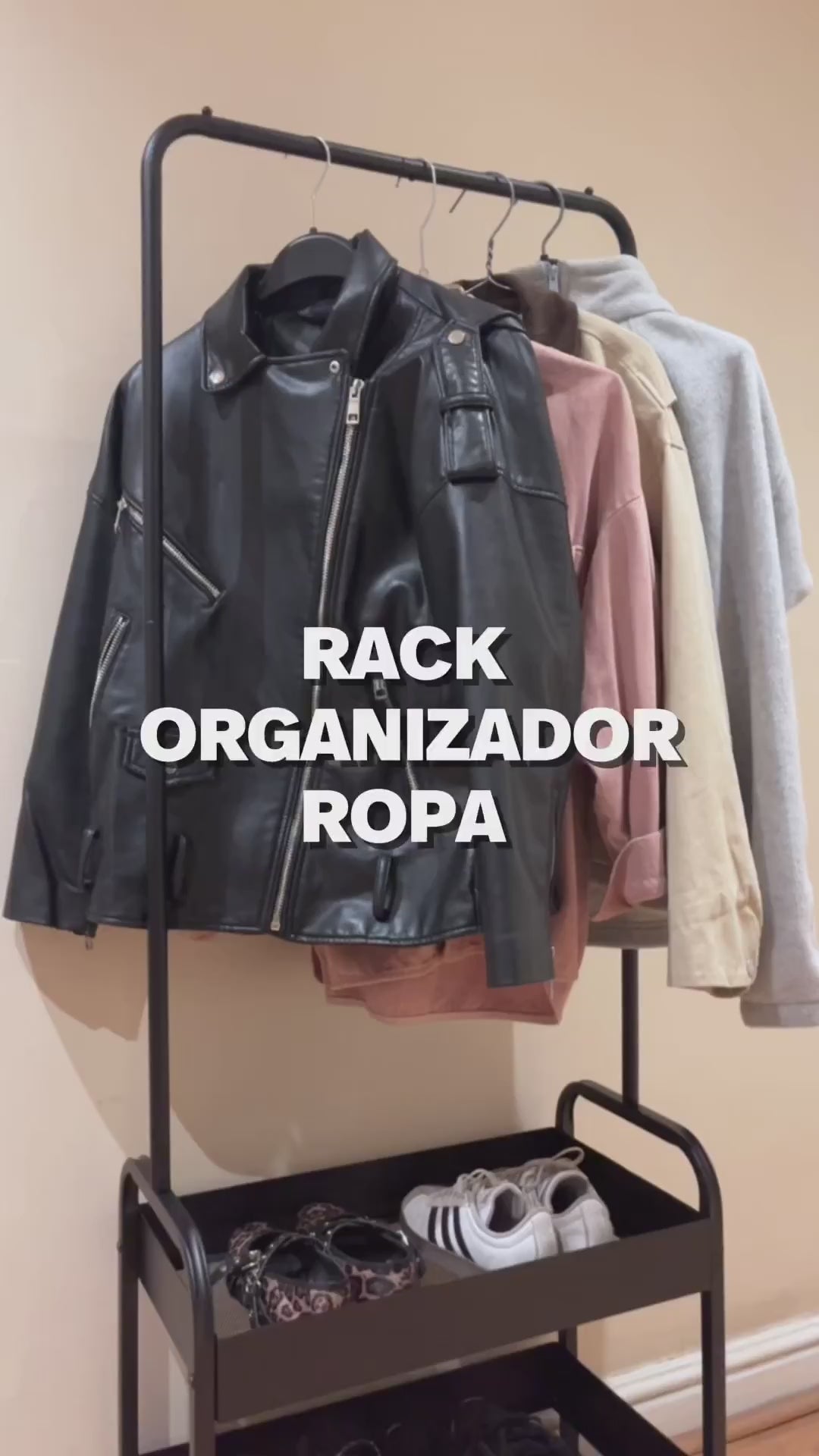 Rack Organizador Ropa 2 Niveles Black Home Logics 1 un