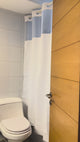 Cortina Baño Waffle Sistema 3 en 1 sin Ganchos 180 x 183 cm White Home Logics  1 un