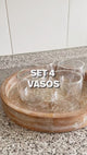 Set 4 Vasos Double Wall Glass 300 ml Home Logics 1 un