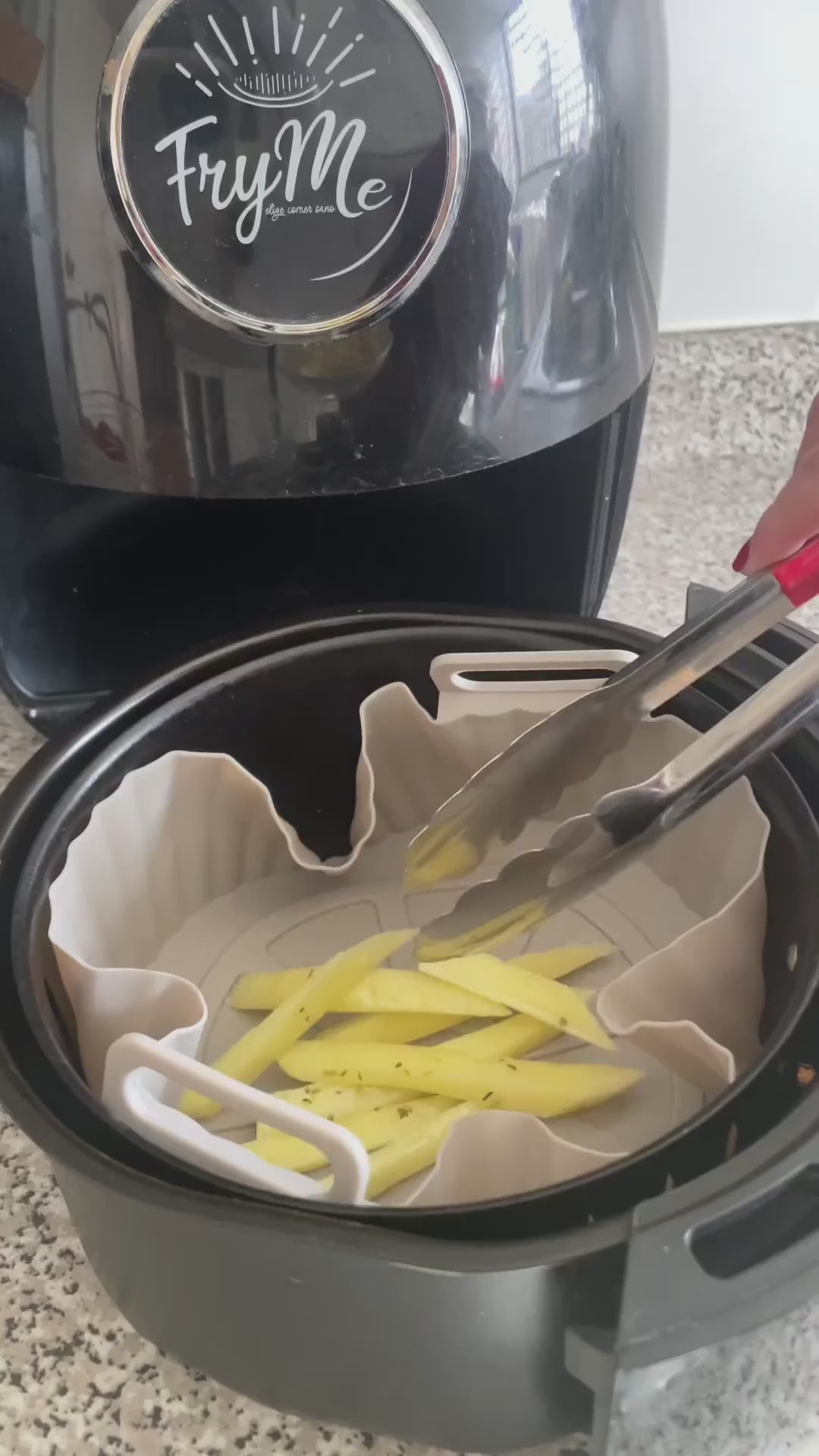 Set 2 Moldes Silicona Air Fryer Cuadrados 25 cm Home Logics 1 un