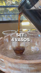 Set 4 Vasos Double Wall Glass 150 ml Home Logics 1 un