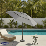 Set Quitasol de Terraza 3 Capas Dark Grey Canberra 1 un con Base Plástica