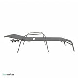 Reposera Acero Reposabrazos 198 x 67 x 52 cm Cool Gray Sunseeker 1 un