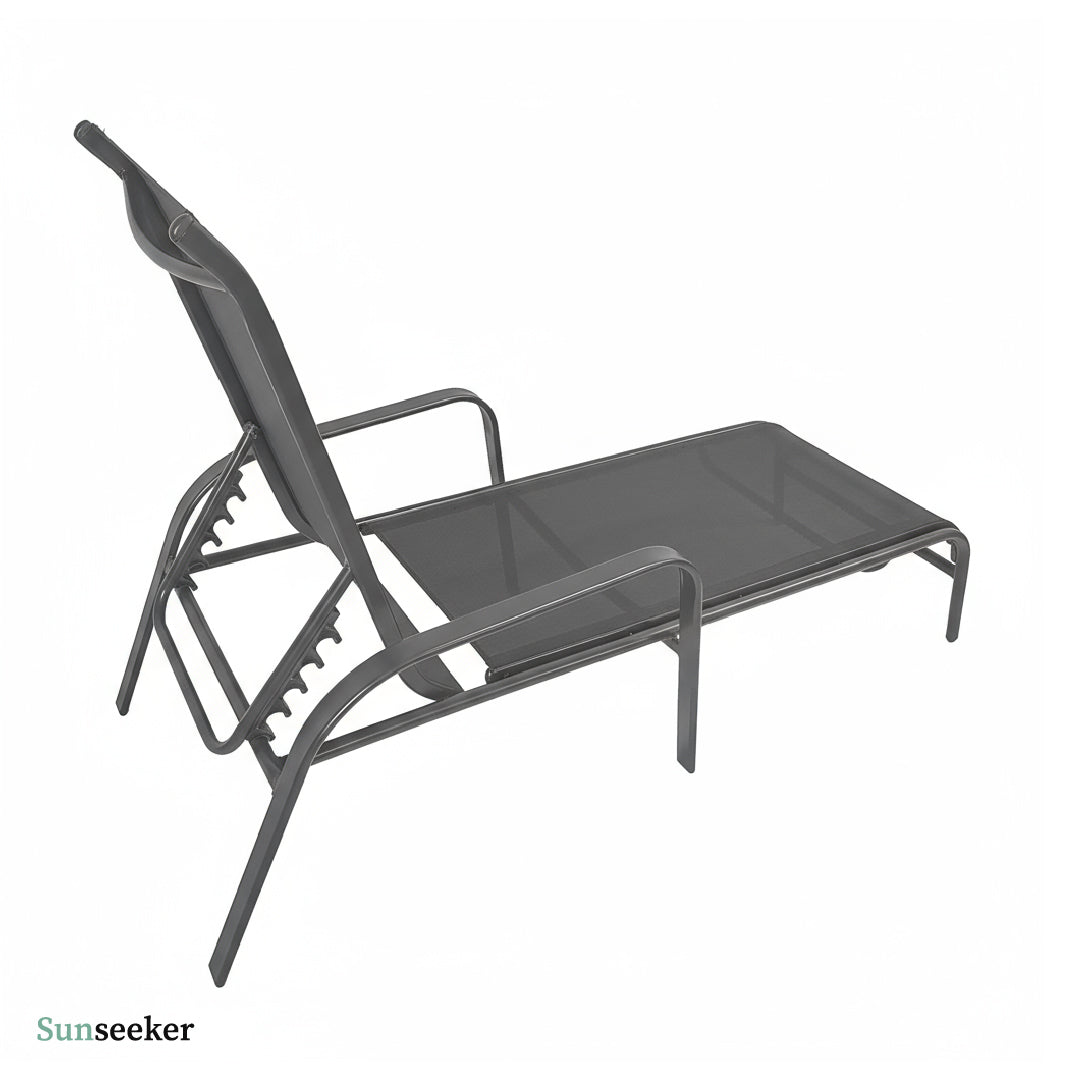 Reposera Acero Reposabrazos 198 x 67 x 52 cm Cool Gray Sunseeker 1 un