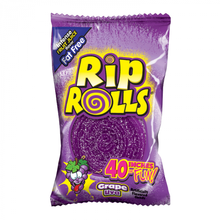 Gomitas Enrolladas Uva Rip Rolls 288 x 40 g