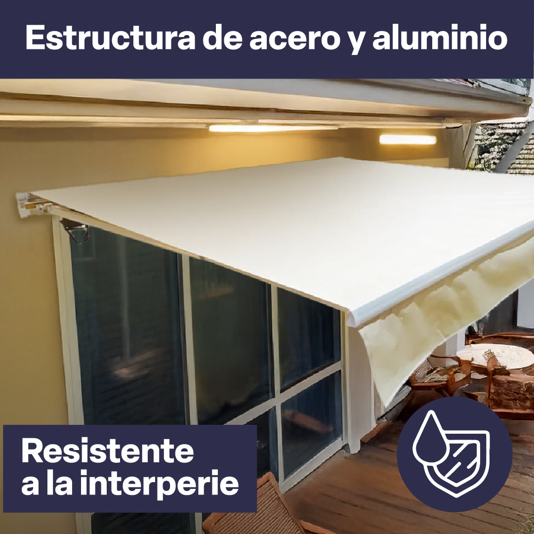 Toldo Retráctil 3 x 2.5 m Beige Canberra 1 un