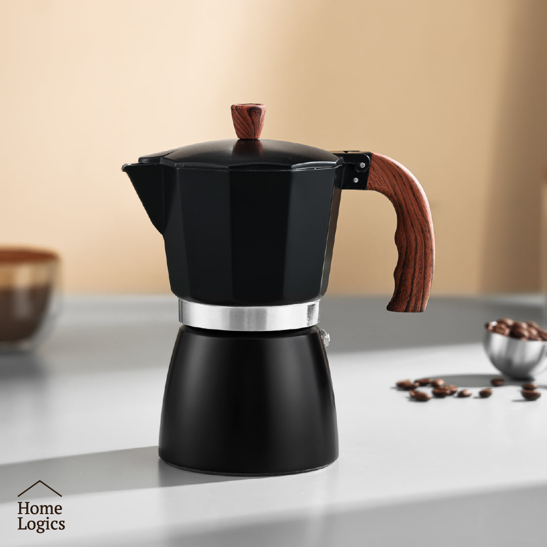Cafetera Moka Italiana Aluminio 6 Pocillos 300 ml Home Logics 1 un