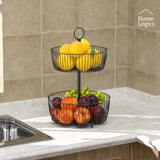 Canasto Frutas 2 Niveles Home Logics